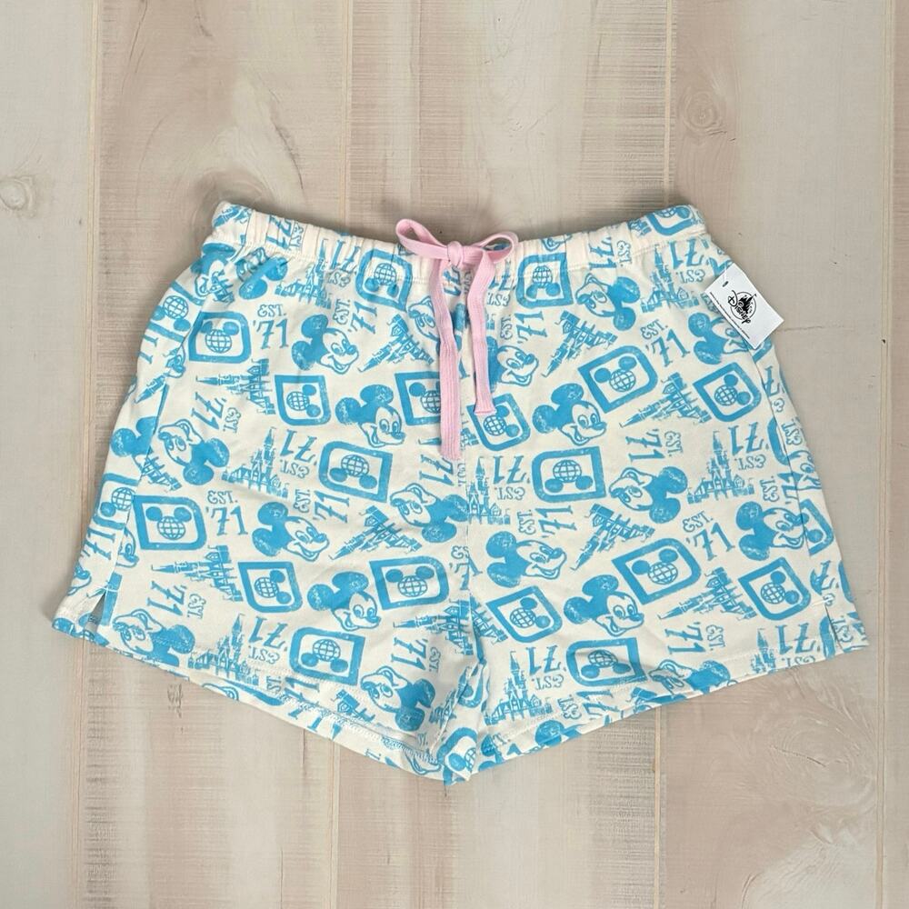 Disney Parks Mickey Mouse EST 71 Lounge Shorts Pajama Shorts Women’s Size Small